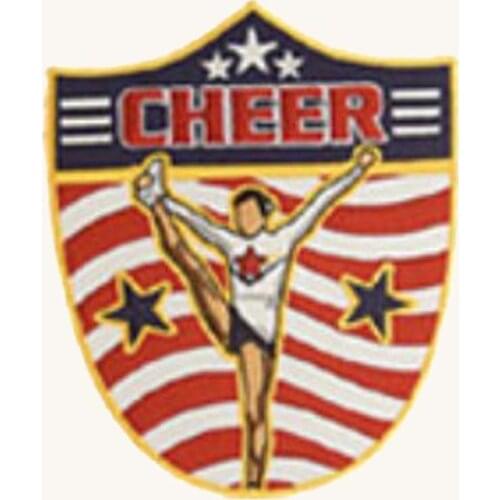 Sportsman Cheer Embroidery Patch Made by Twill with Flat Border and Sew On Accept Custom MOQ50pcs Welcome Custom free shipping