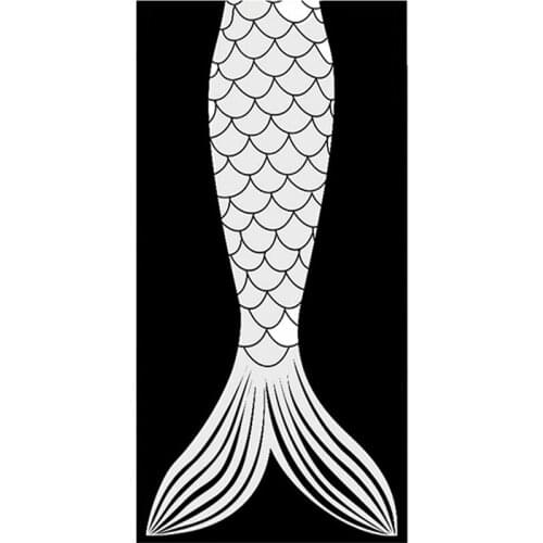 Microfiber Mermaid Tail Beach Bath Towel 150x75cm Summer Sunbathing Towel Outdoor Camping Picnic Pad Beach Mat