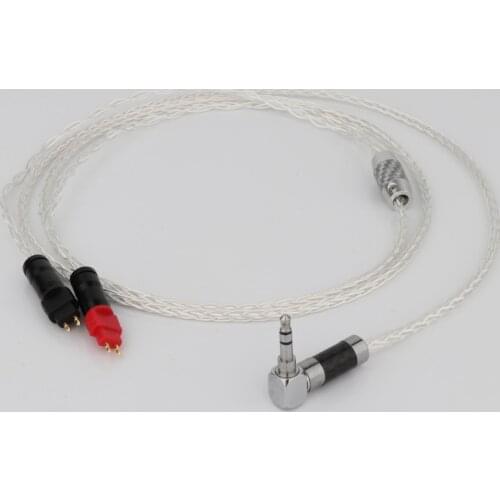 Preffair Hi-End Silver Plated OCC 3.5mm Right Angled Headphone Upgraded Cable For HD650 HD600 HD660s HD6XX Earphone Cable HiFi