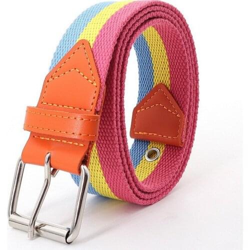 Unisex PIN Buckle Younger Canvas Belts Breathable Center Bar Outdoor Leisure Women Sport Men Summer Jeans Accessories Leisure