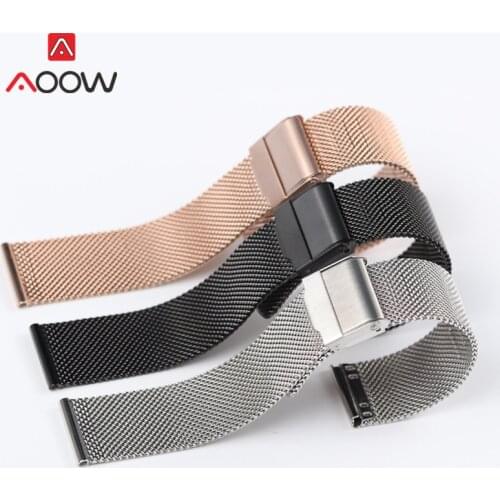Milanese Loop Watchband 12 14 16mm 18mm 20mm Stainless Steel Universal Replacement Strap Band for DW Watch Accessories Rose Gold