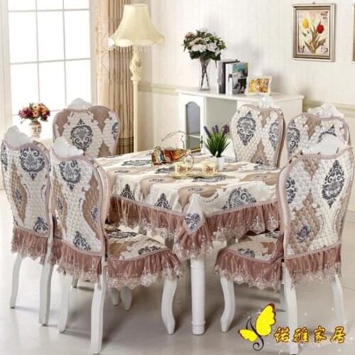 Luxurious round dining table cloth chair covers cushion tables and chairs bundle chair cover rustic lace cloth set tablecloths