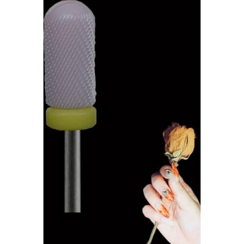 Pink Ceramic Nail Drill Bit - Smooth Top Bit -XF