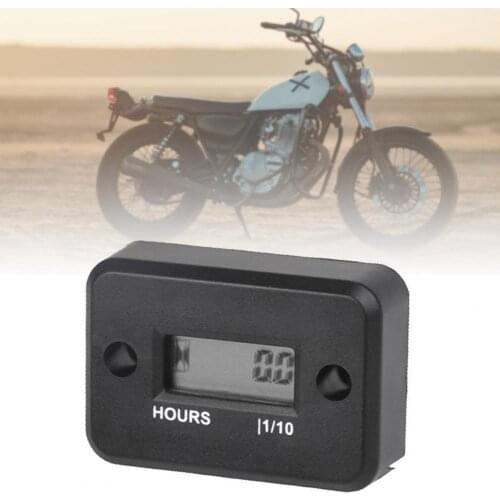 Hour Meter LCD Digital Sensitive IPX6 Waterproof Motorcycle Digital Hour Gauge for Motorcycles Instruments Odometers
