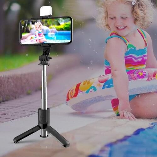 Selfie Stick Phone Tripod with Wireless Remote Shutter for Android Smartphone - L11S Black