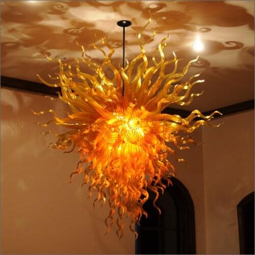 Restaurant Decorative Modern Pendant Lamps High Ceiling Decorative Hanging Lamp Murano Glass Modern Art Design