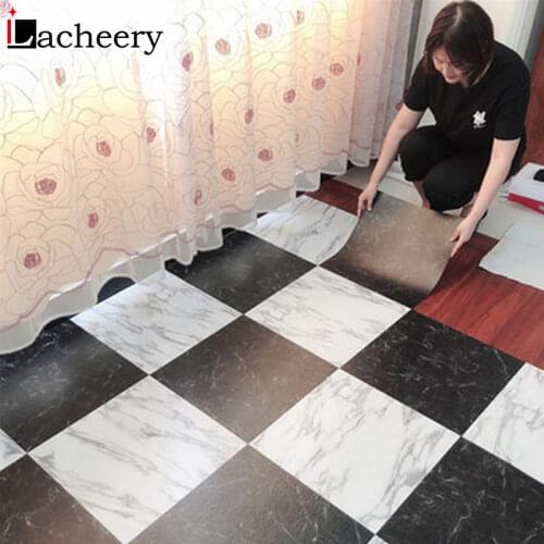 Waterproof Floor Stickers Self Adhesive Marble Wallpapers Kitchen Wall Sticker House Renovation Wall Ground Contact Paper Decor