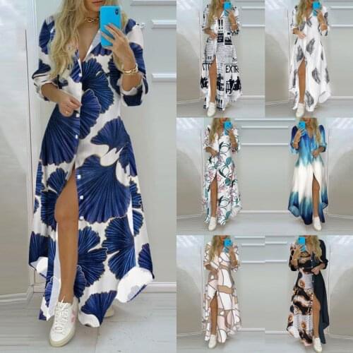 2021 Woman Long Shirt Dress Cotton Loose Long Sleeve Striped Button Down Casual Maxi Shirt Dress Spring Summer Oversized Robe