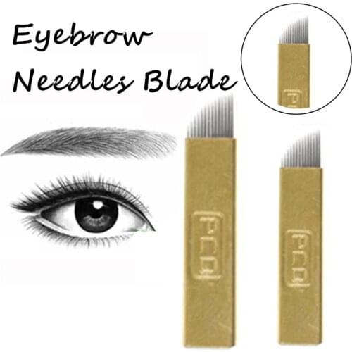 12 Pins and 14Pins Professional Salon Home Permanent Double Makeup Eyebrow Tattoo Needle Blade