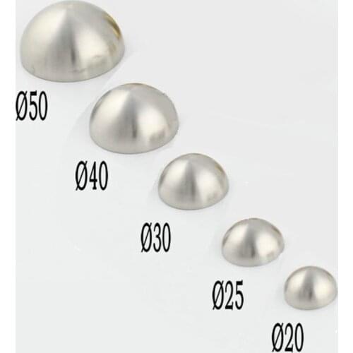 12PCS Stainless Steel DIA20/25/30/40/50MM Cap Decorative Mirror Screw Silvery Hemispherical Glass Nail Advertisement Nail