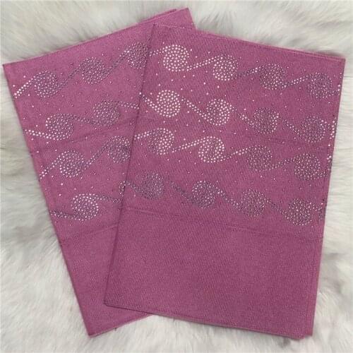 Pink Nigerian Aso Oke Headtie Gele With Beads high Quality Head Tie Aso Oke African Gele Headtie Aso Oke Fabric For Wedding