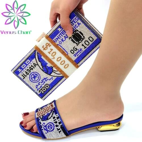 2021 Shoes and Bag Sets Royal Blue Color Italian Shoes with Matching Bags High Quality Women Shoes and Bag To Match for Party