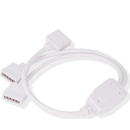 5pcs/lot Led Strip Light Connector split Two in one RGBW LED strips extension cable with 4 pin connector for 5050 3528 Led RGBW