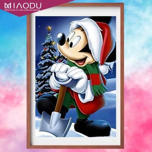 5D Round Diamond Painting Mickey Minnie Mouse Decoration Diamond Rhinestone Embroidery Cross Stitch Home Decor