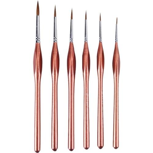 6PCS Art Paint Brushes Set For Watercolor,Acrylic,Oil ,Rock,Model Painting Nail,Body,Face Painting Craft Artists Art Supplies