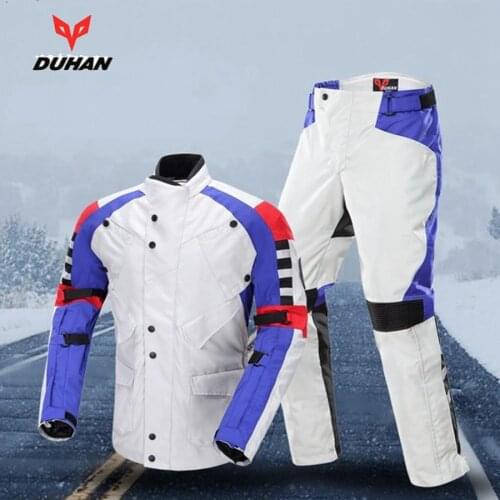 Free shipping 1set Mens Motorcycle Racing Suits Motorcycle Jacket Keep Warming Reflective Clothes with 7pcs pads