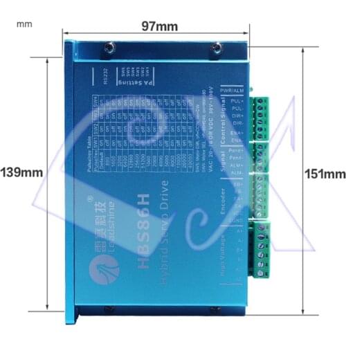 Original Leadshine HBS86H CNC DSP Closed-Loop Stepper Motor Driver Easy Servo Drives 8A 30~100VDC Matching 86mm NEMA34/23 motor