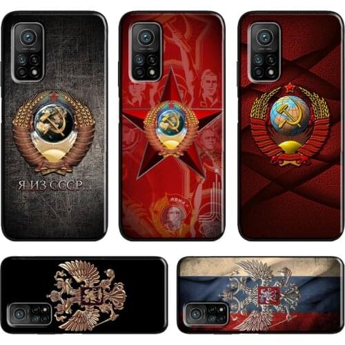 Coat Of Arms Russian CCCP Flag For POCO X3 Pro F1 F2 F3 M3 Phone Case For Xiaomi Mi 11 Lite Ultra Mi A3 9T 10T Pro Shell
