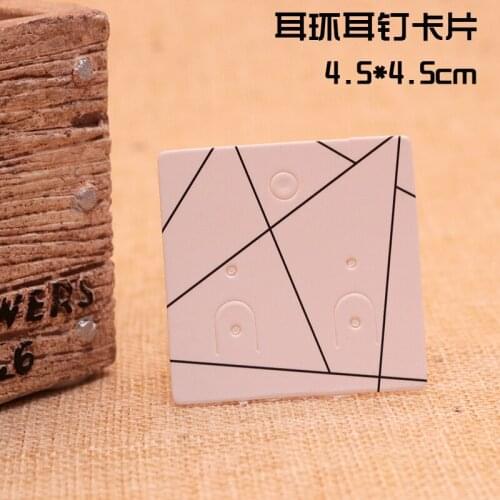 Hot Sale 100Pcs/lot White Paper Card Jewelry Necklace Cards Cute Stripes Print Earrings Card Necklaces Display Packaging Card