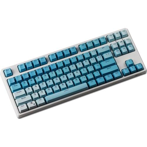 87/104 Keys The Blue Frost Theme OEM Height PBT KeyCaps Cherry-MX-Switched