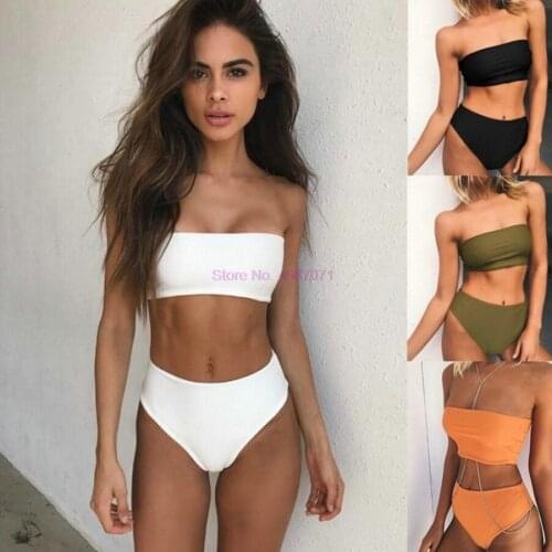 By dhl 200pcs hot Women Sexy Bandeau Push Up Bikini Set Brazilian Biquini Swimsuit Bathing Suit Vintage Swimwear Maillot