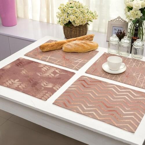 1Pcs Breif Cotton Linen Table Mats Pattern Kitchen Flower Placemat Bowl Cup Mat Dining Coaster Pad 42*32cm Home Decor MG0052