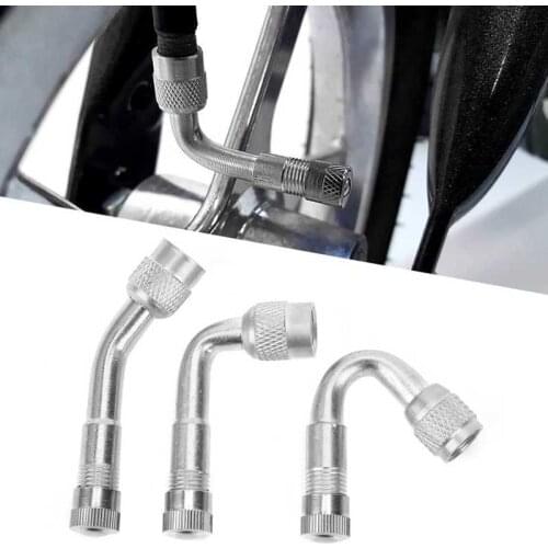 Brass Tire Valve Extender 90Degree 135Degree 45Degree Valve Stem Extension Adapter for Car Motorcycle Bike Car Accessories