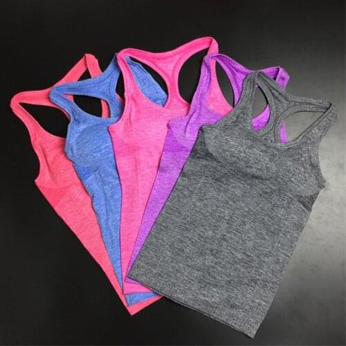 Summer Women Yoga sports vest Dry Quick Loose Gym Tank Tops Fitness Sport Sleeveless Vest Singlet for Running vest 2017