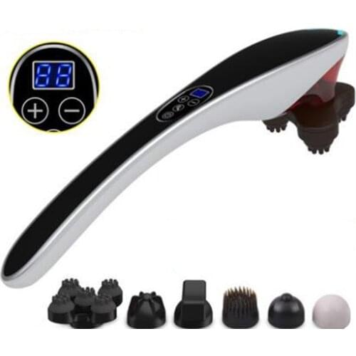 HANRIVER Massage Stick Dolphin Electric Cervical Vertebra Massage Device Full-body Massager Family Relaxion Instrument