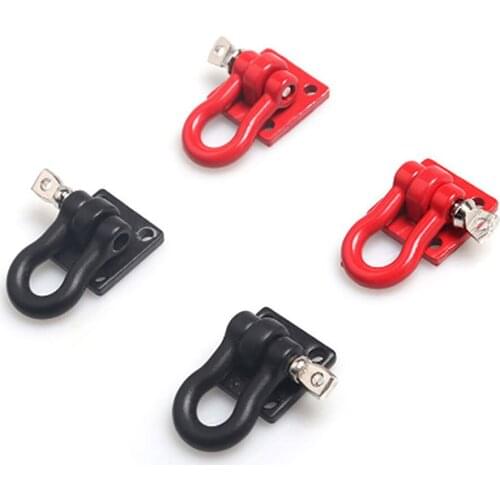 2pcs Metal Rescue Trailer Tow Hook Buckle for 1/10 Axial SCX10 D90 RC Crawler Car Trailer Accessories