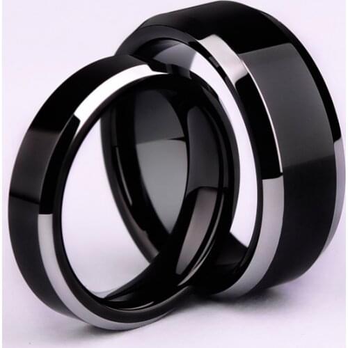 MOREDEAR Simple Smooth Black/3colors Titanium Ring For Men Wedding Rings for women