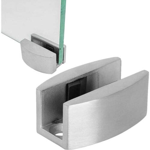 Stainless Steel Door Floor Roller Guide U-Shaped Swing Stopper Bath Room Accessory for Glass Sliding Doors