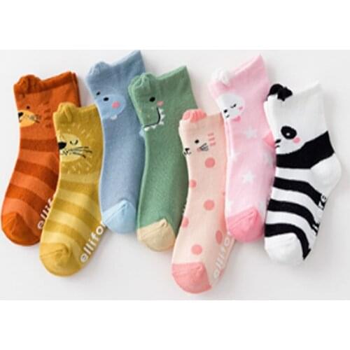 Baby Sock Cartoon Stereo Girl Baby Socks Sweet Antiskid Animal Cat Print Girl Floor Socks Cute Baby Anti Slip Socks