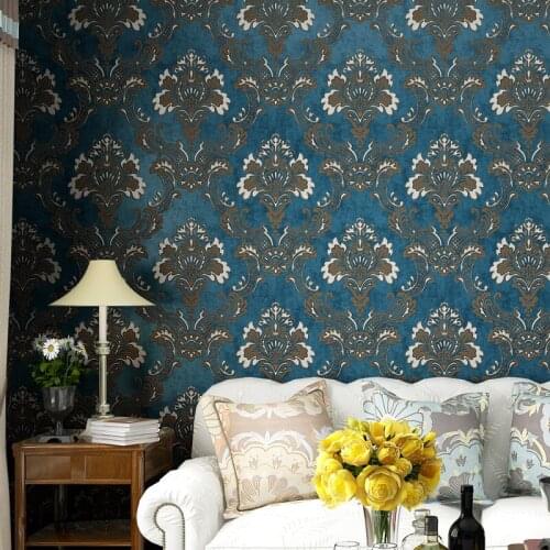 Beibehang European non - woven wallpaper retro mottled shade relief 3D stereo flocking Caesar living room full of wallpaper
