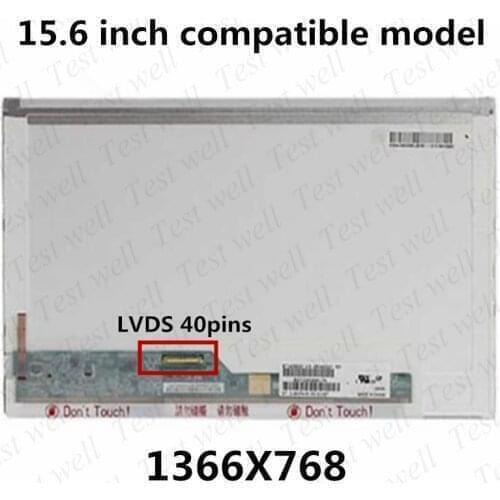 Original 15.6" B156XW02 V.2 V.6 LP156WH4 TLA1 N1 N2 B156XW02 V2 LP156WH2 TL A1 LTN156AT02 LTN156AT05 lcd matrix display