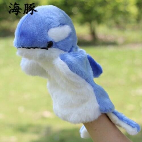 Plush childrens toys Hand Puppet Dolphin doll Big Finger Toys Whale Gifts