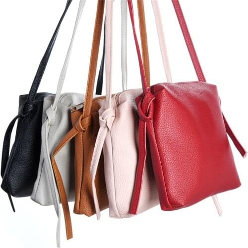 Portable PU Leather Crossbody Shoulder Shopping Bags for Women Shopper Handbag Female Totes Bags Purses With Zipper
