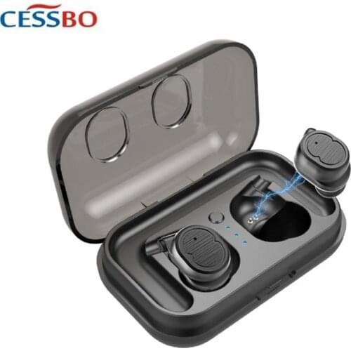 TWS Touch Bluetooth Headset 5.0 True Wireless Mini Invisible Sports Running Headset Universal With Charging compartment