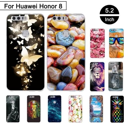 Silicone Case For Huawei Honor 8 FRD-L19 5.2" Case Print Back Phone Cover For huawei honor 8 honor8 Cover Soft TPU Shells Fundas
