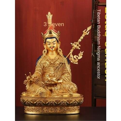 Good Buddha HOME Greco-Buddhist efficacious Protection # Buddhism Guru Rinpoche Padmasambhava Buddha gild statue 50CM