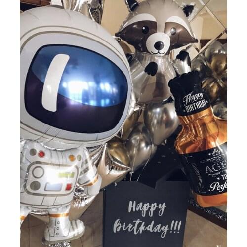 Astronaut Rocket Ship Foil Balloons Outer Space Party Galaxy Solar System Theme Party Supplies Birthday Party Decoration Kids