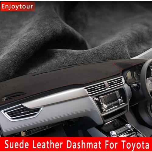 Suede Leather Dashmat Dashboard Cover Mat Carpet for Toyota 86 Corolla Altis Rav4 Camry C-HR Highlander Mark X Crown Vios RHD