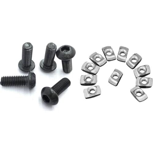 100 Pcs M5 Hammer Nut T Fastener Sliding Nut & 50 Pcs M5X8Mm Button Head Hex Socket Cap Screw Bolt