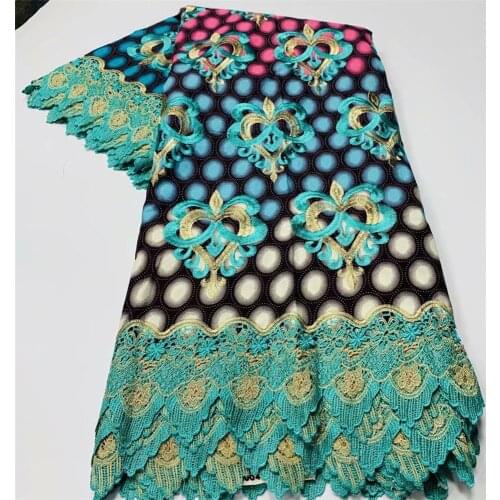 2021 Embroidery Ankara African Wax Print Brode Water Soluble Lace Fabric Cotton Material High Quality Nigerian Dress j1-62