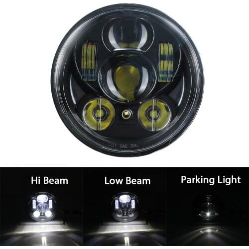 5 3/4 5.75 LED Headlight with parking light Hi low Beam Motorcycle Round h4 for Dyna Sportster softail iron car headlights