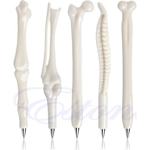 5Pcs Modish Ball Point Pen Bone Shape Radiographer Nurse Doctor Teacher Gift New