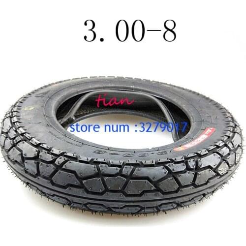 Free shipping 3.00-8 / 300-8 Tire & inner tube 4PR tyre fits Gas and Electric Scooters Warehouse Vehicles Mini Motorcycle