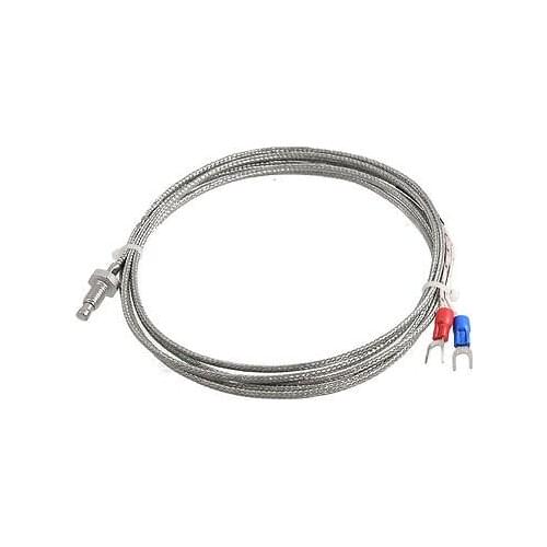 5mm Thread Probe K Type Thermocouple Temperature Sensor 2M 0-800 Celsius