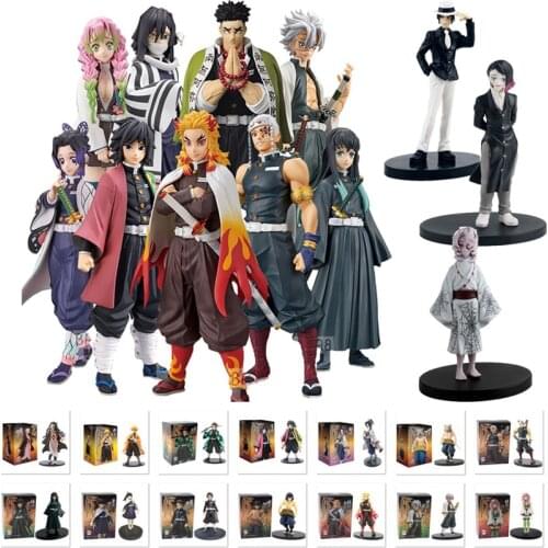 New Demon Slayer Rengoku Kyoujurou Uzui Tengen Iguro Obanai Kanroji Mitsuri Action Fiugre Toy Kimetsu no Yaiba Model Doll Gifts