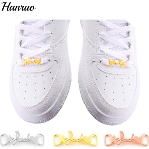 Custom Name Shoe-Buckle For Women Men Stainless Steel Shoelace Buckle Personalized Jewelry Leisure Sneakers Shoe Tags Lover Gift